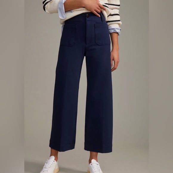 Maeve Pants - Maeve Midnight Blue Wide Leg Trousers